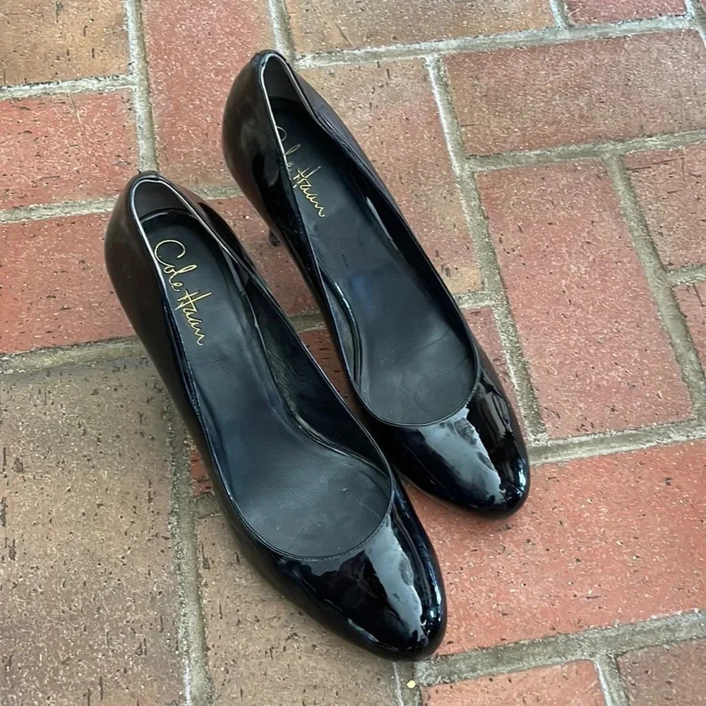 Black Patent Leather‎ Cole Haan Heels 9.5